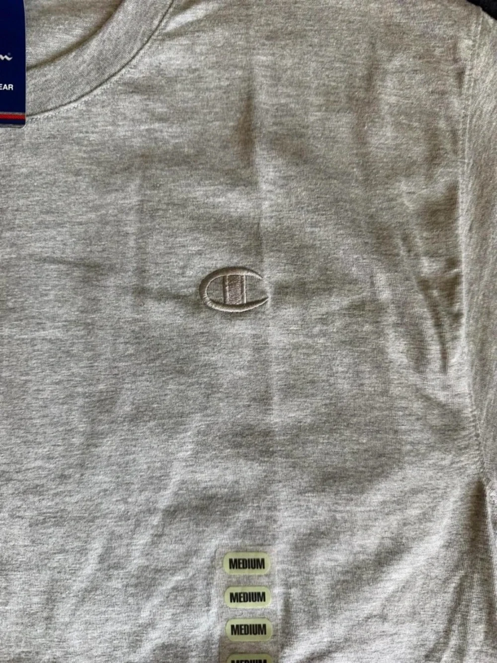 NWT Champion Oxford Gray Classic Jersey T-Shirt Men’s Medium C Logo - Picture 3 of 7